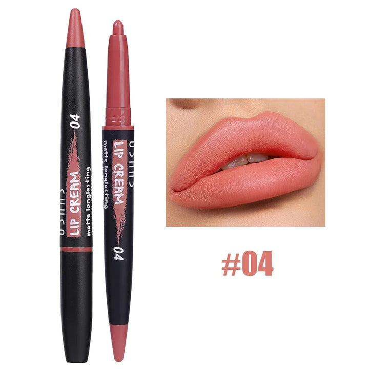 Rynx | Lipstick Pencil Lipliner Matte Contour 3D Lip Shape Lipstick Pencil Waterproof Long-lasting Non-sticky Cup Smooth Lipstick Pencil Makeup