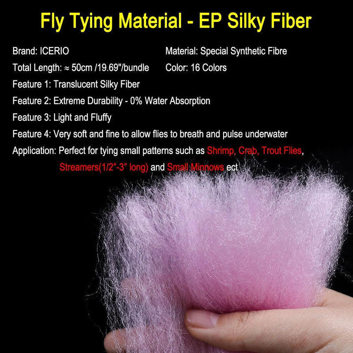 Lisslune | Vivid Synthetic Hair Fly Tying Material - High-Quality Fiber for Authentic Fly Designs