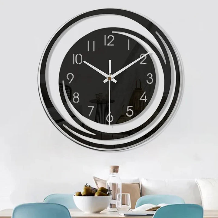 Lisslune | Acrylic Wall Clock - Scandinavian Design - Black - Clock