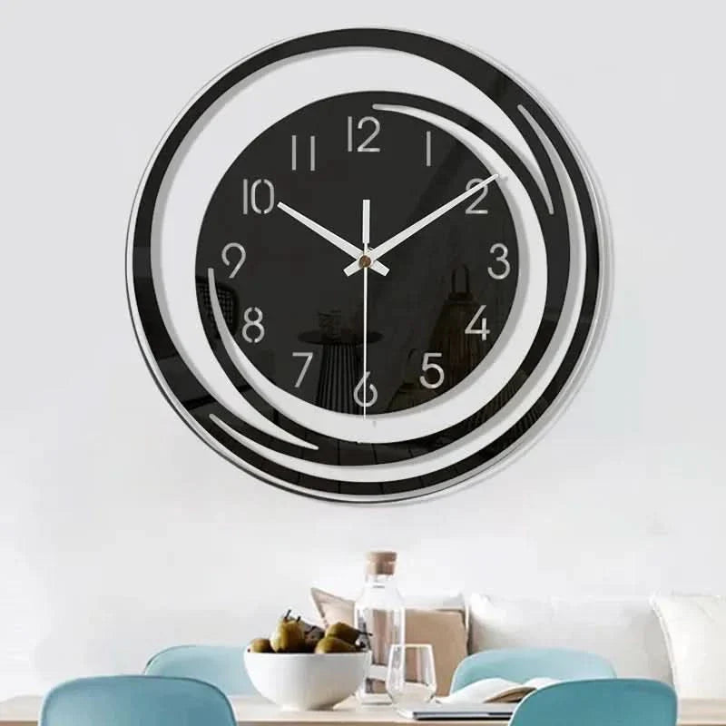 Lisslune | Black Acrylic Wall Clock – Modern Scandinavian Design