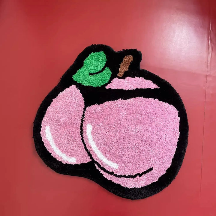 Rynx | Tufting Pink Peach Bathroom Mat Funny Rug Area Rug Bath Mat Floor Bathtub Edge Absorbent Non-Slip Pad Foot Mat Home Decor 68x70cm