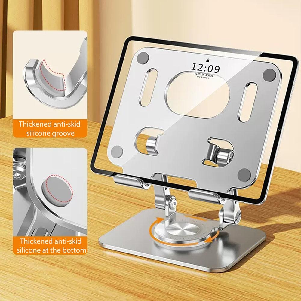 Lisslune | Premium Aluminum 360° Adjustable Stand for Tablets and Phones - Unmatched Comfort and Stability