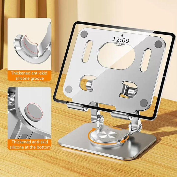 Lisslune | Premium Aluminum 360° Adjustable Stand for Tablets and Phones - Unmatched Comfort and Stability