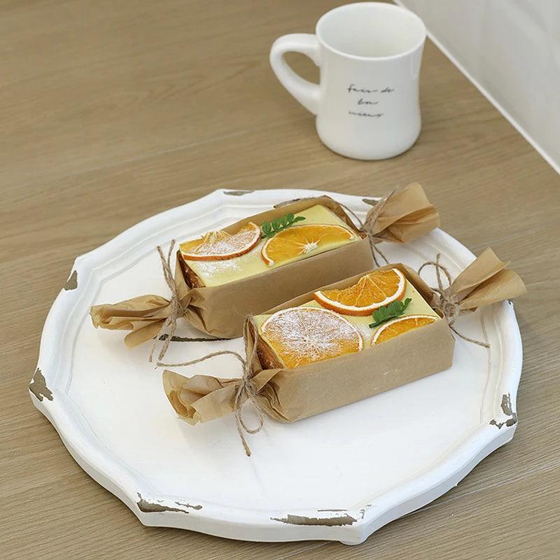 Lisslune | Artisan Cheese Sandwich Model with Vivid Citrus Accents - Perfect for Home Decoration and Photography Use