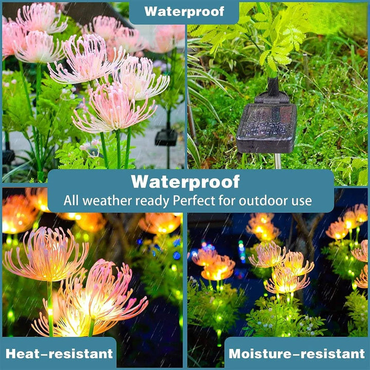 Lisslune | Soft Pink Glow Solar LED Flower Garden Light