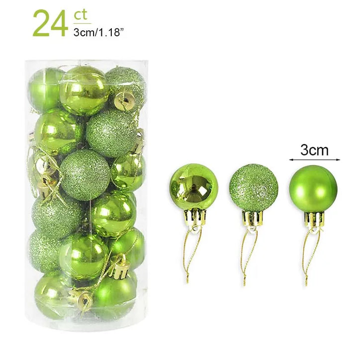 Rynx 1box Christmas balls Christmas tree decoration ball Xmas hanging tree ornament home party decor New Year gift Noel Navidad
