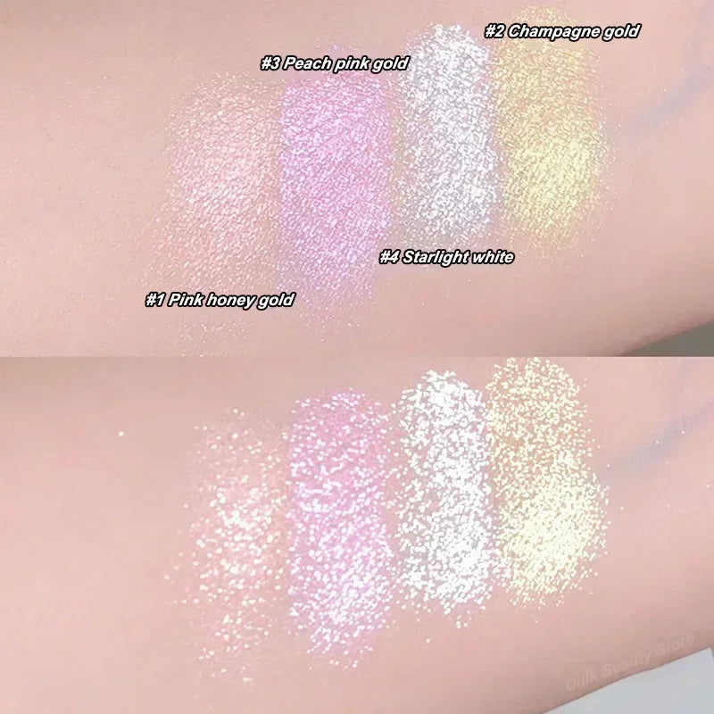 Rynx | Fairy Pink Highlighter Fine Flash Party Supernatural White Contour Highlight Palette Monochrome Highlights Powder Cosmetics