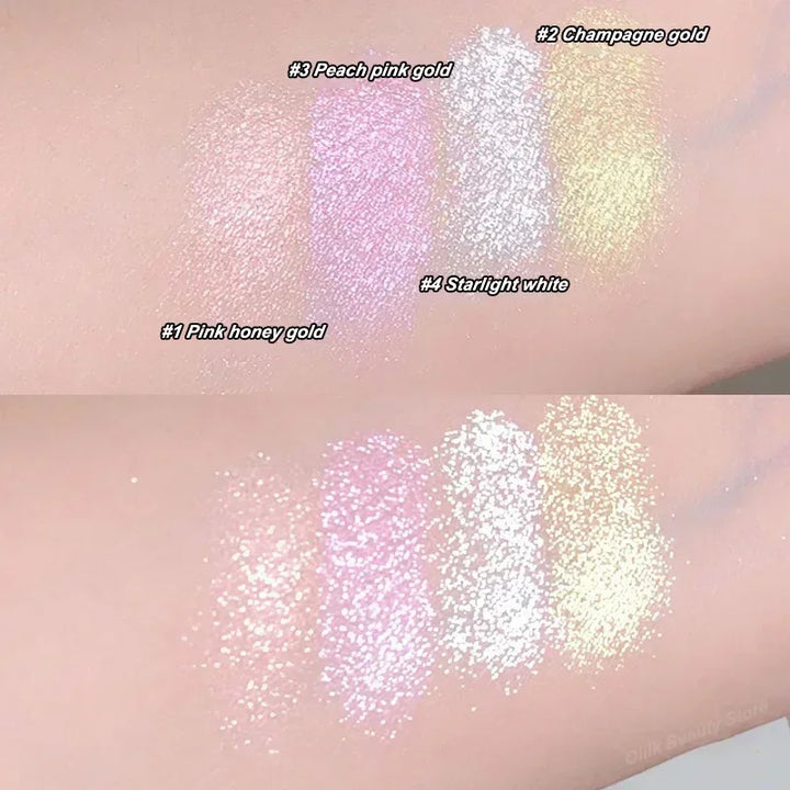 Rynx | Fairy Pink Highlighter Fine Flash Party Supernatural White Contour Highlight Palette Monochrome Highlights Powder Cosmetics