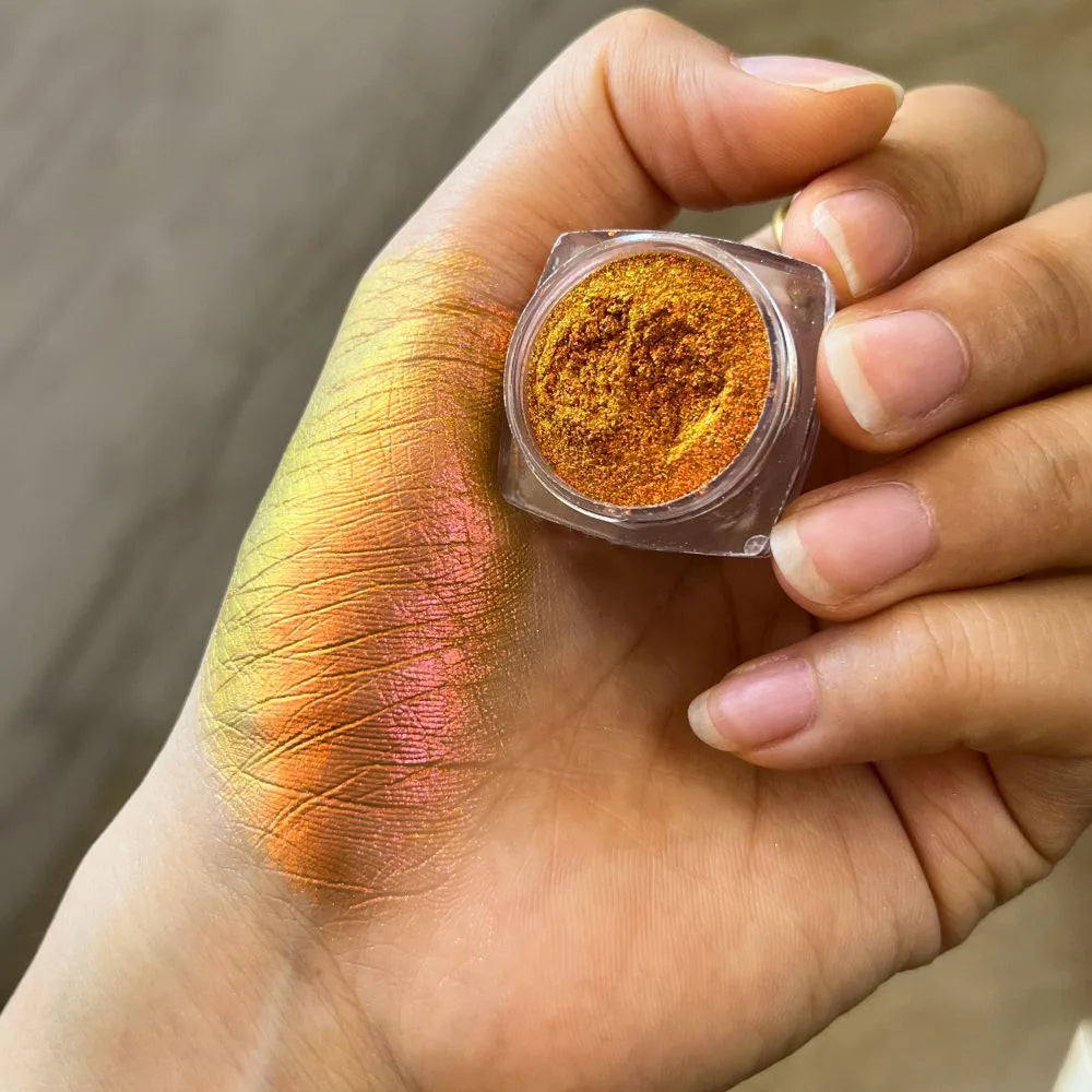 Rynx | 1Box Chameleon Polarized Neon Nail Art Powder Aurora Chrome Mica Pigment Dust Pearl For Makeup Eyeshadow Manicure Powder