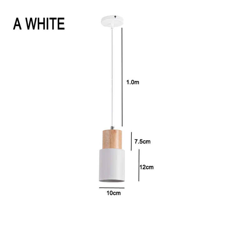 Lisslune | Nordic LED Pendant Lights Made of Metal and Wood - Modern Hanging Lamps for Dining Room and Kitchen