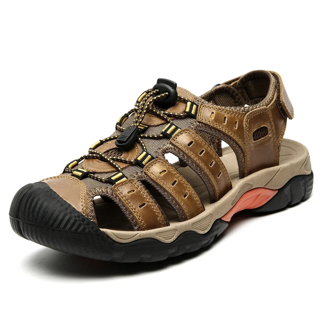 Lisslune | Summer Men's Outdoor Sandals Beach Shoes Genuine Leather Trekking Hiking