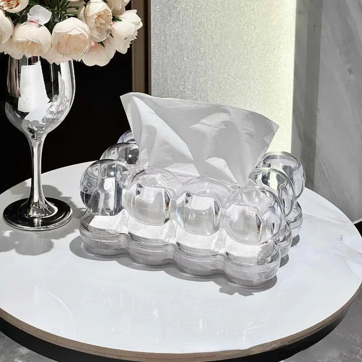 Lisslune | LumiScape Tissue Box – Sculptural Acrylic Design for Modern Elegance