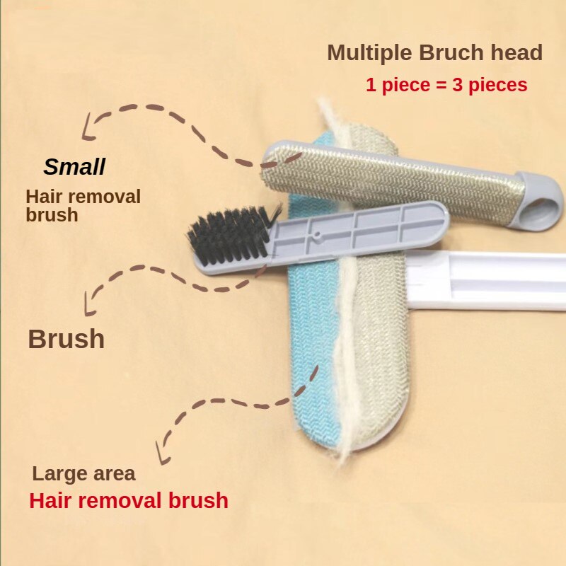 Lisslune | 3in1 Pet Hair Lint Remover Window Cleaner Brush