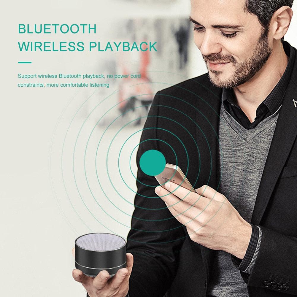 Lisslune | Compact Steel Gun Mini Bluetooth Speaker - Powerful Portable Subwoofer with Wireless Audio Transmission and Hands-Free Function