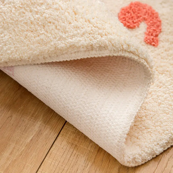 Rynx | Korean Style Woven Letter Bath Mat Soft French Carpet Bedroom Rug Doormat Aesthetic Home Decoration 45x65cm