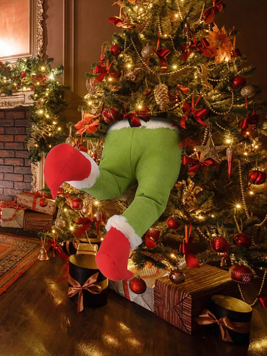 Rynx | 1pc Christmas tree decoration plush door decoration Santa legs Christmas tree door hanging decoration Christmas decoration for home