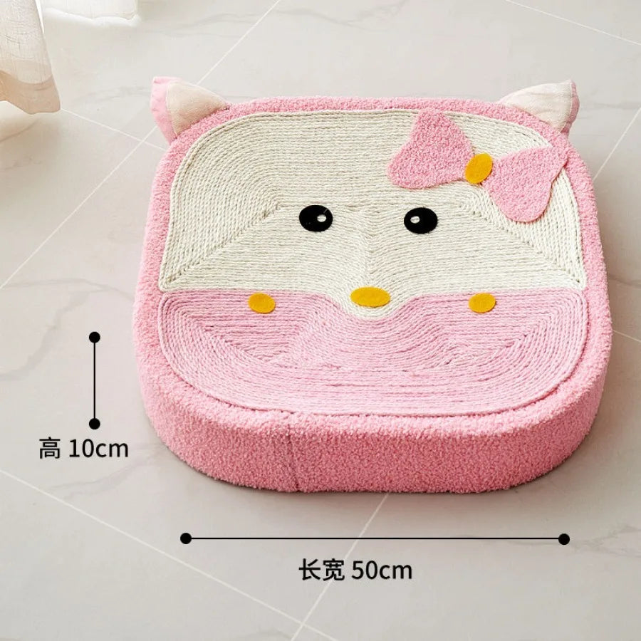 Rynx | 51 cm Sisal Hemp Scratching Board Scratch-resistant Cat Lounge for Claw Sharpening Cute Square Cat Nest Pet Accessories