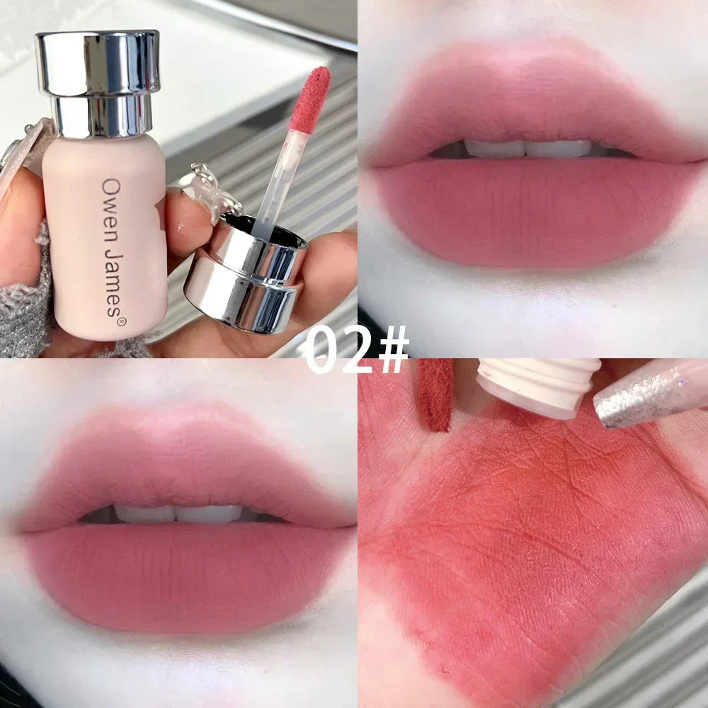 Rynx | 6 Colors Sexy Red Lip Lacquer Matte Non-Sticky Cup Makeup Waterproof Velvet Nude Cute Moisturizing Lip Mud Tint Korean Cosmetics