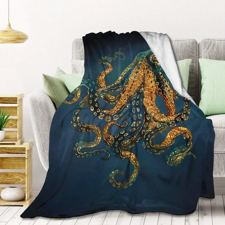 Lisslune | Sea Life Ocean Throw Octopus Blanket