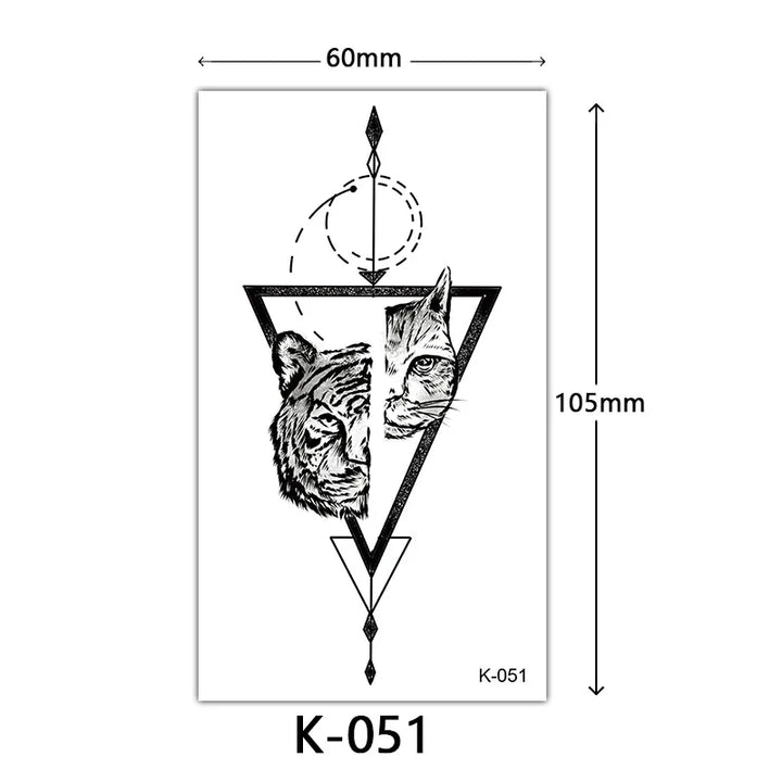 Rynx | New Temporary Tattoo Stickers Sexy Totem Butterfly Dreamcatcher Transfer Flash Tattoo Women Neck Hand Body Art Artificial Tattoos Men