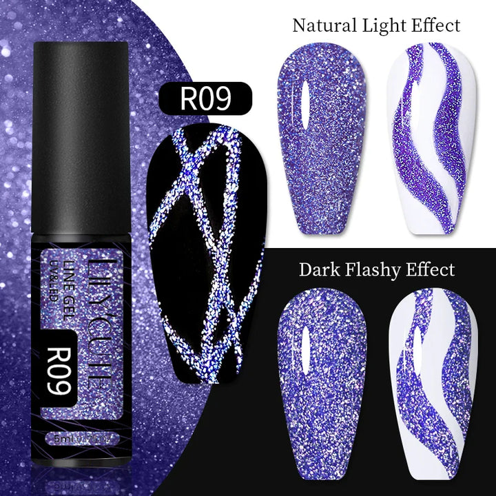 Rynx | 5ml Line Nail Art Polish Liner Pen Gel with Brush Varnish Semi Permanent Gel Nail Polish Wire Drawing Line Nail Art Tool
