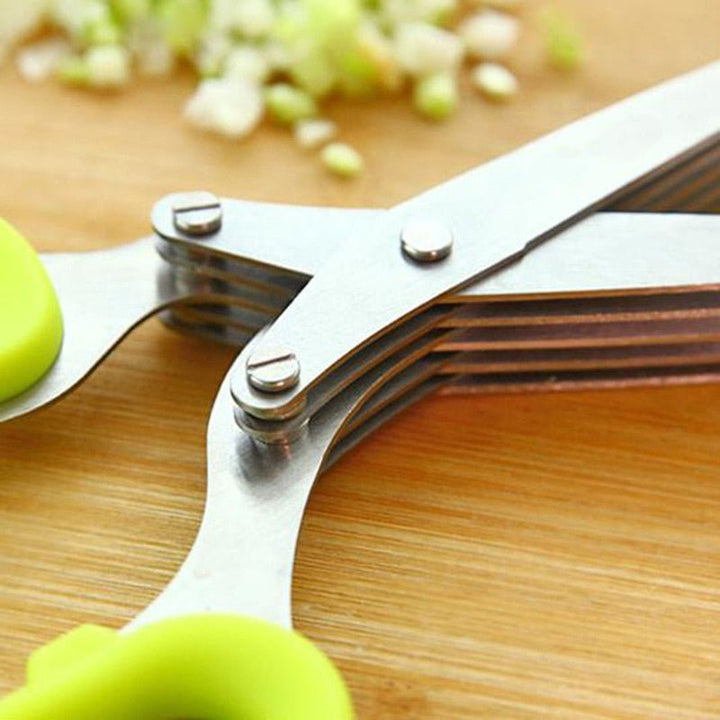 Lisslune | 5-Ring-Multi-Function-Kitchen-Herb-Cutter