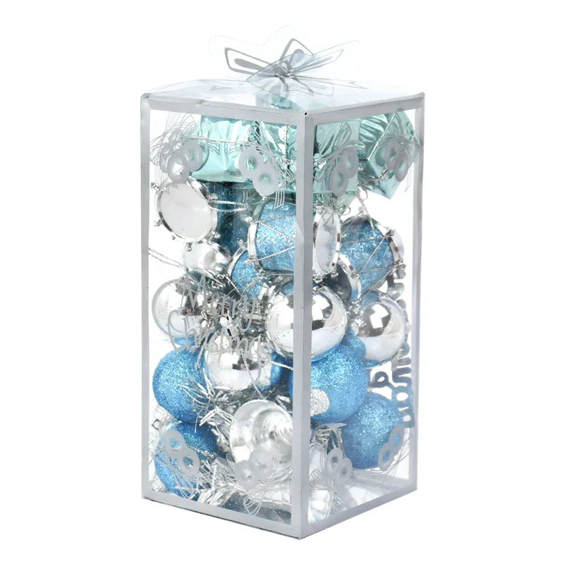 Rynx 32pcs/Box Christmas Tree Ball Ornaments Xmas Tree Hanging Pendant Set Merry Christmas Decorations For Home Navidad New Year Gifts