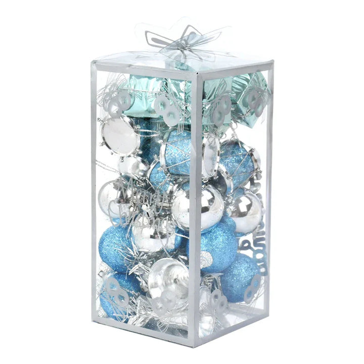 Rynx 32pcs/Box Christmas Tree Ball Ornaments Xmas Tree Hanging Pendant Set Merry Christmas Decorations For Home Navidad New Year Gifts