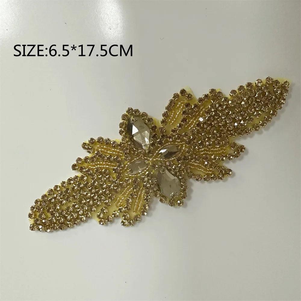 Lisslune | Shining Silver Rhinestone Flower Appliqué: Elegant Fashion Upgrade Accessory