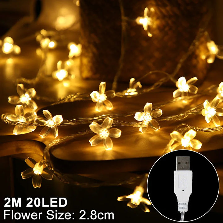 Rynx Snowflake LED Light Christmas Decorations For Home Hanging Garland Christmas Tree Decor Ornament Christmas Xmas Gift New Year