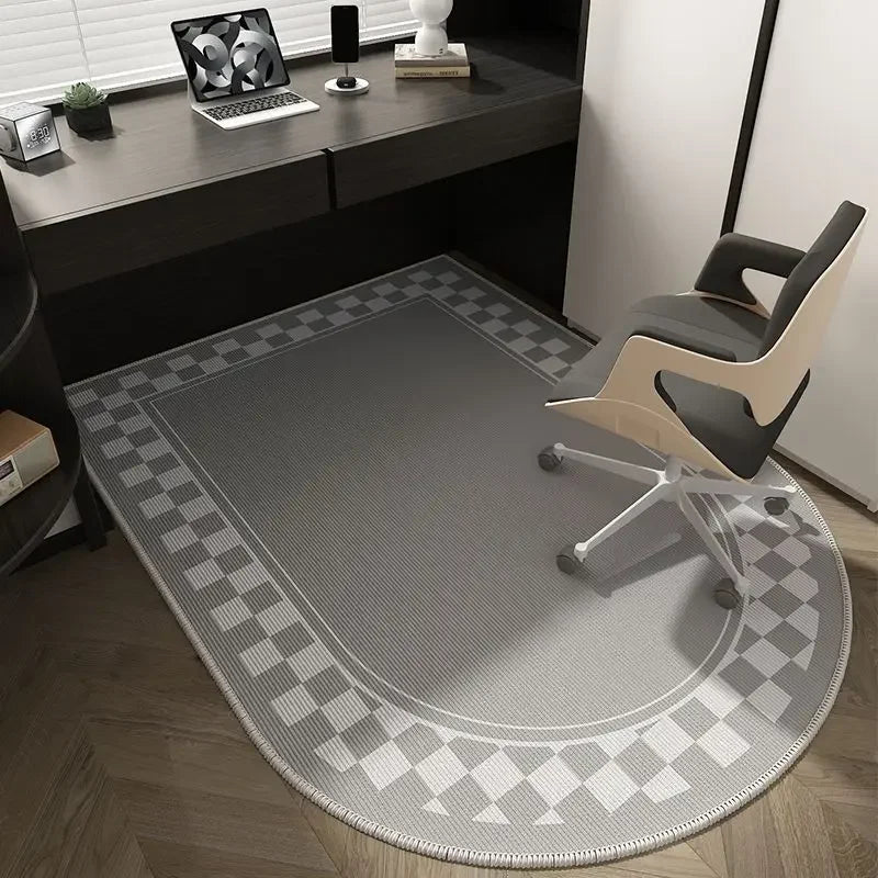 Lisslune | Winnie Geometric Office Chair Mat – Soft Washable Non-Slip Design