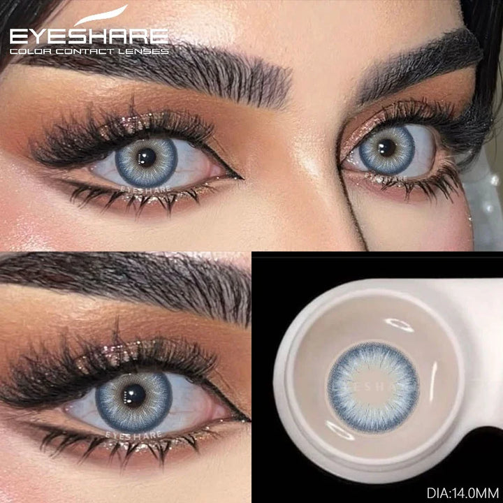 Rynx | 1 pair of naturally colored contact lenses for gray eyes eye lens fashion blue lenses cosmetic brown eye contacts annual
