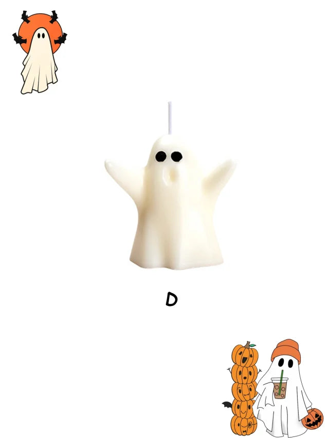 Rynx | Halloween Ghost Candle Creative Ornaments Atmosphere Candle With Eerie Design Luxurious Gift Scented Candle Party Desk Decor