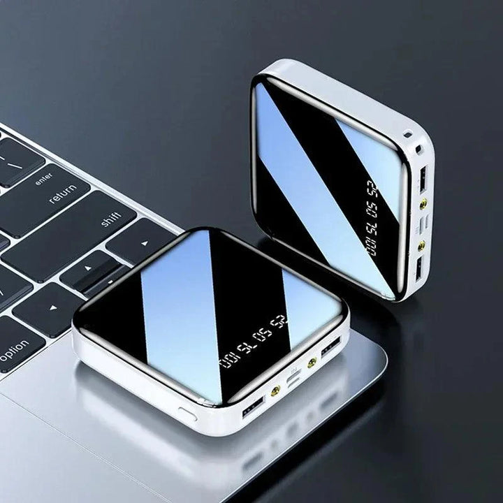 Lisslune | Ultra-Portable 50000mAh Power Bank with LED Mirror Display and Dual USB Ports - Perfect for Charging on the Go