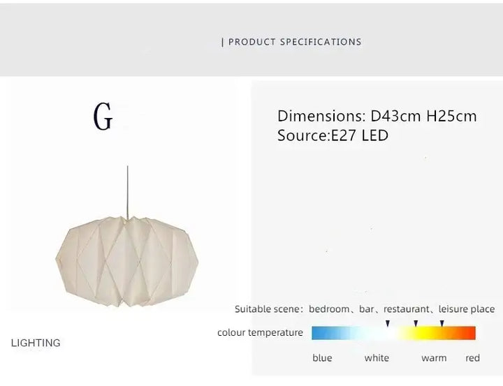 Lisslune | Elegant origami-inspired paper lantern