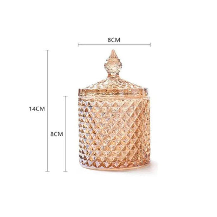 Lisslune | Colorful diamond glass storage container for sweets and sugar - 300ML & 600ML options