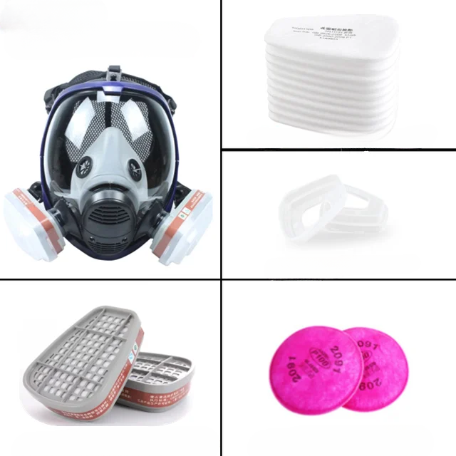 Lisslune | Full Face Respirator Mask with Anti-Fog Lens and Industrial Gas Filters