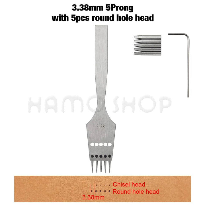 Lisslune | Premium Replaceable Round Chisel Tool Set for Leatherworking