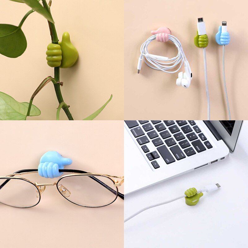 Lisslune |Thumbs Up Cable Holder Grip Self-Adhesive (5 Pieces)