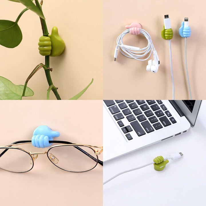 Lisslune |Thumbs Up Cable Holder Grip Self-Adhesive (5 Pieces)