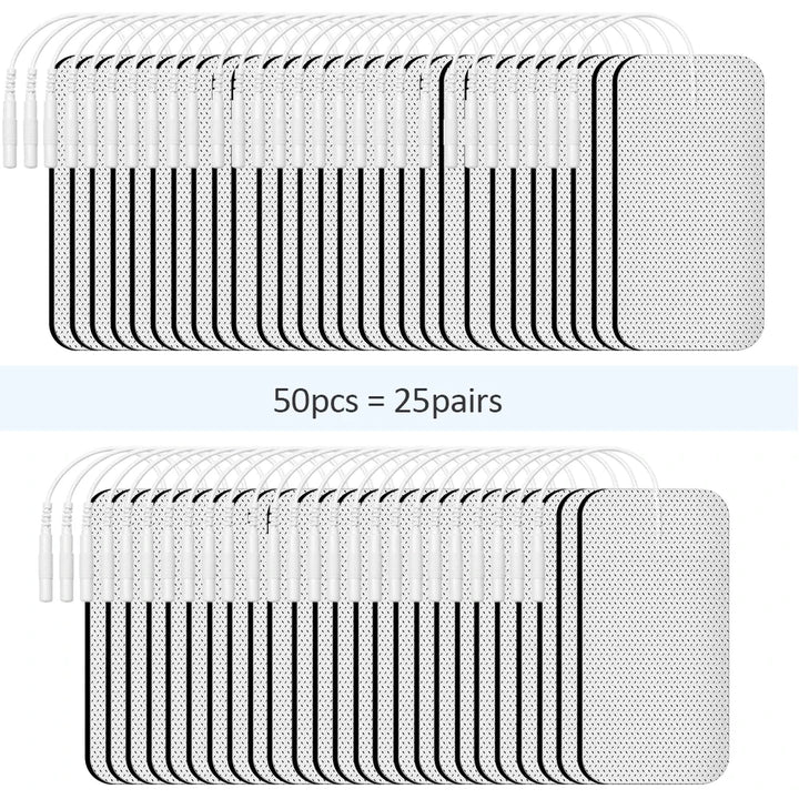 Lisslune | Therapeutic TENS Electrode Pads with Conductive Gel - Muscle Stimulator Massage Patches for Physiotherapy Relief & Pressure Pulse Therapy