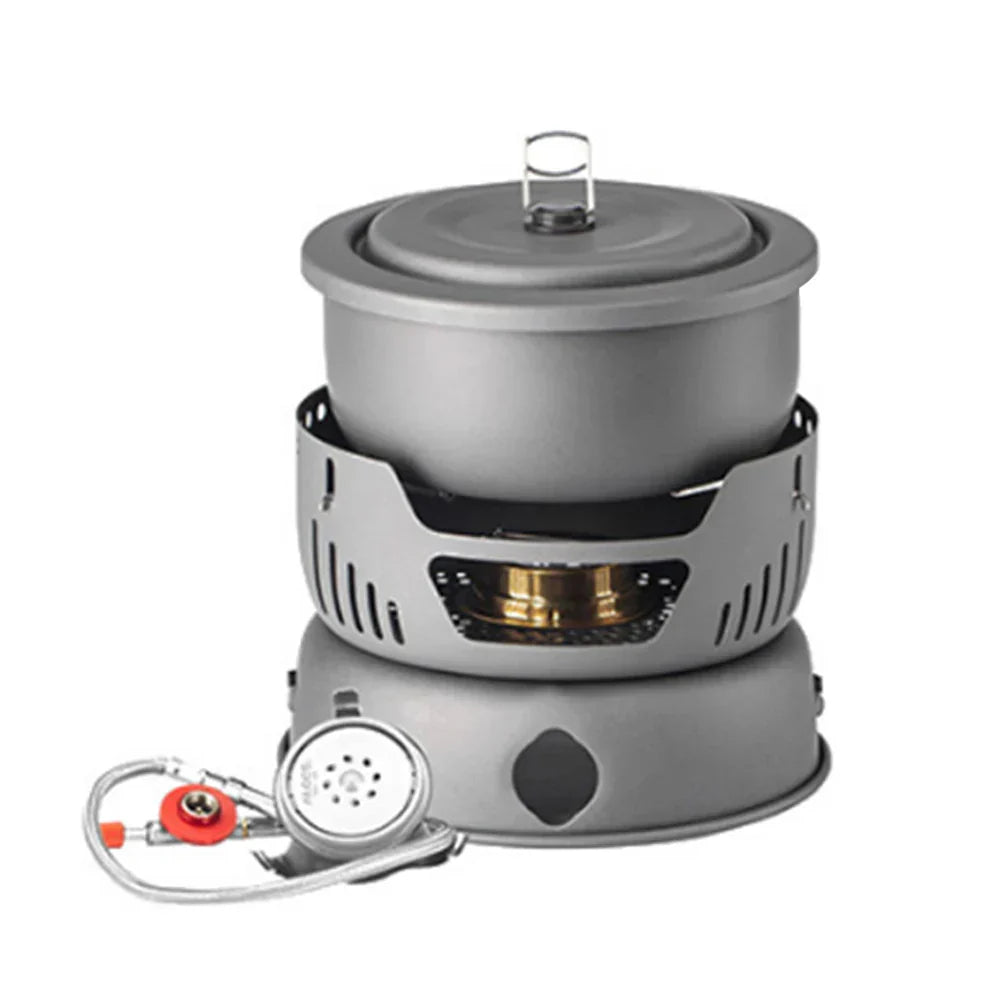 Lisslune | Portable Outdoor Cookware Set – Lightweight Camping Cooking Gear with Windshield