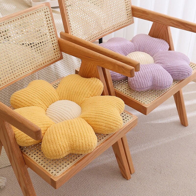 Lisslune | Fluffy Clover Flowers Pillow