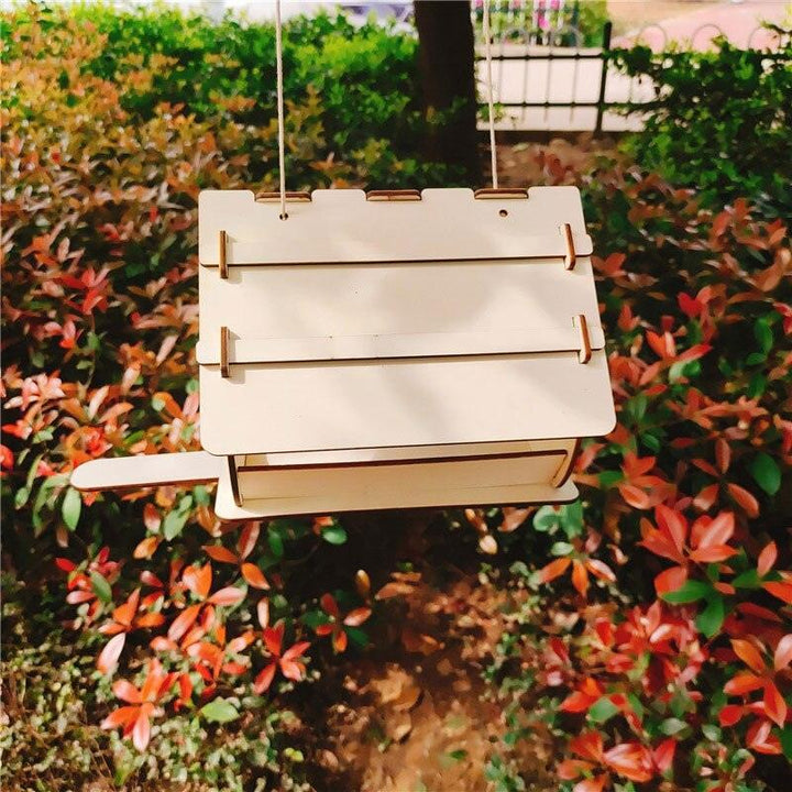 Lisslune | Wooden Hummingbird Feeder House Kit: Build Your Own Outdoor Bird Oasis