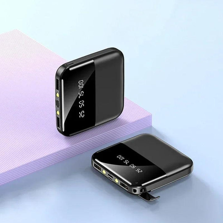 Lisslune | Ultra-Portable 50000mAh Power Bank with LED Mirror Display and Dual USB Ports - Perfect for Charging on the Go