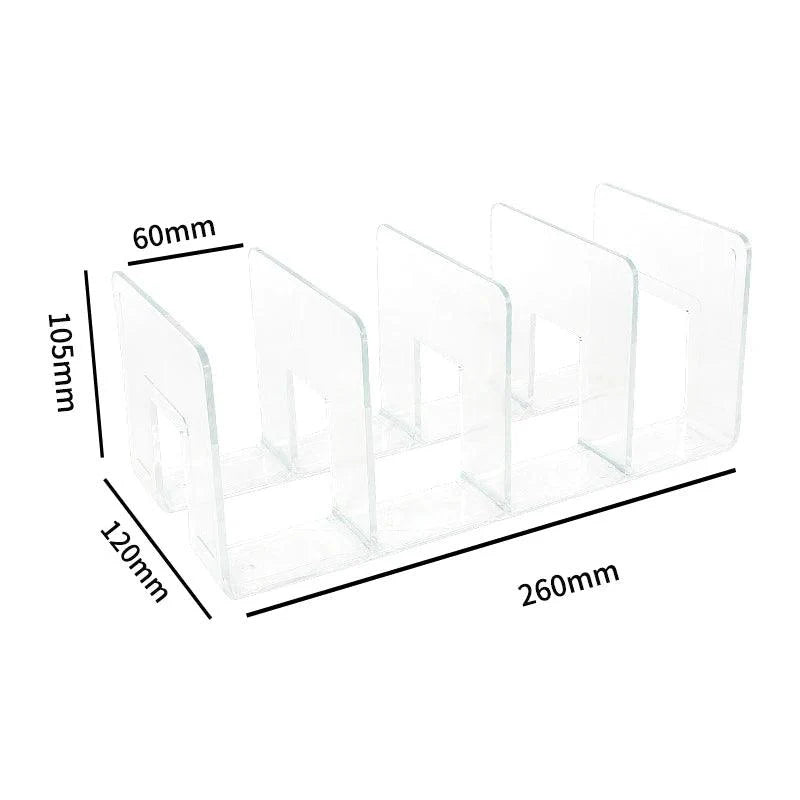 Lisslune | 4-Section Multifunctional Book Stand Organizer for Optimized Workspace Storage