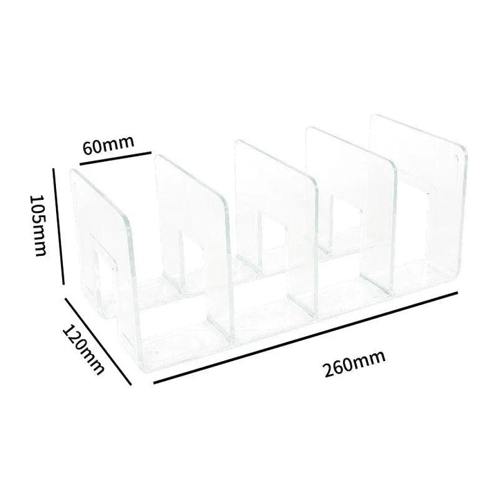 Lisslune | 4-Section Multifunctional Book Stand Organizer for Optimized Workspace Storage