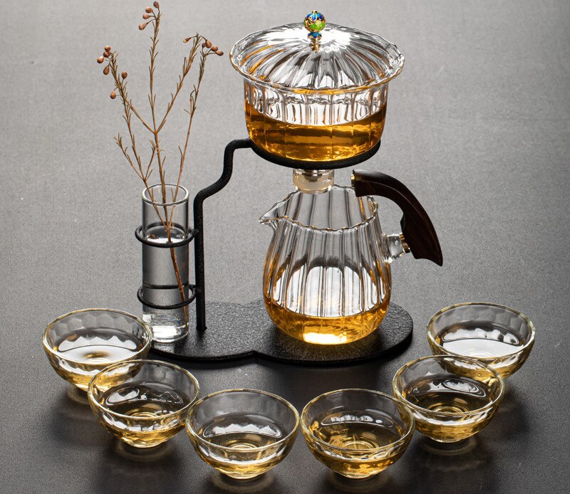 Lisslune | Nature Leaf Magnetic Semi-Automatic Tea Set