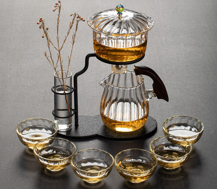 Lisslune | Nature Leaf Magnetic Semi-Automatic Tea Set