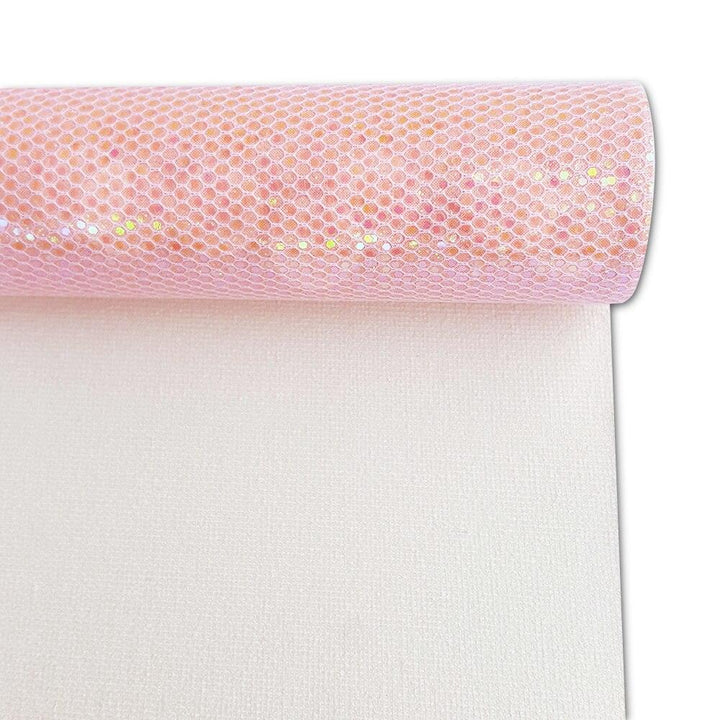 Lisslune | Glossy Pink Faux Leather Creation Roll for Creative DIY Projects